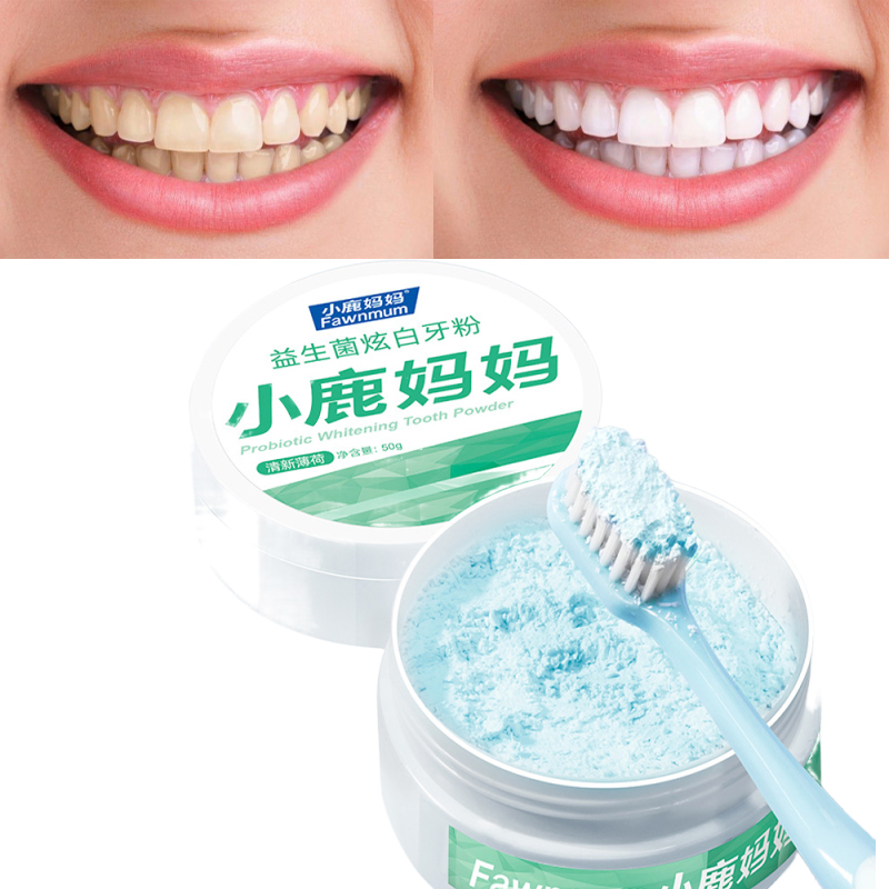 Whitening Powder Activated - Fawnmun 50g polvo de dientes probiótico