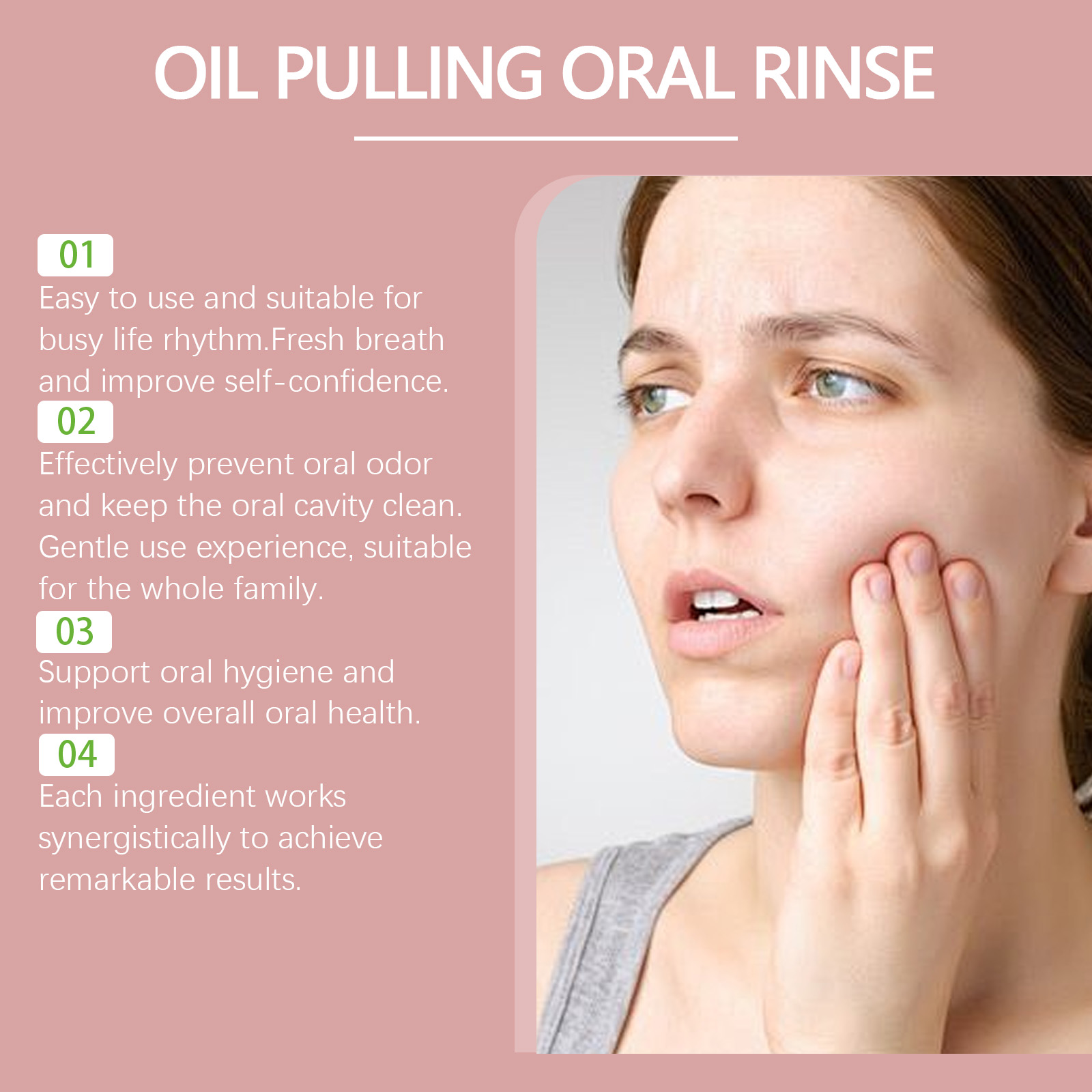 Aceite para tirar de coco, enj - Teeth Whitening Oil Pulling reseña y precio