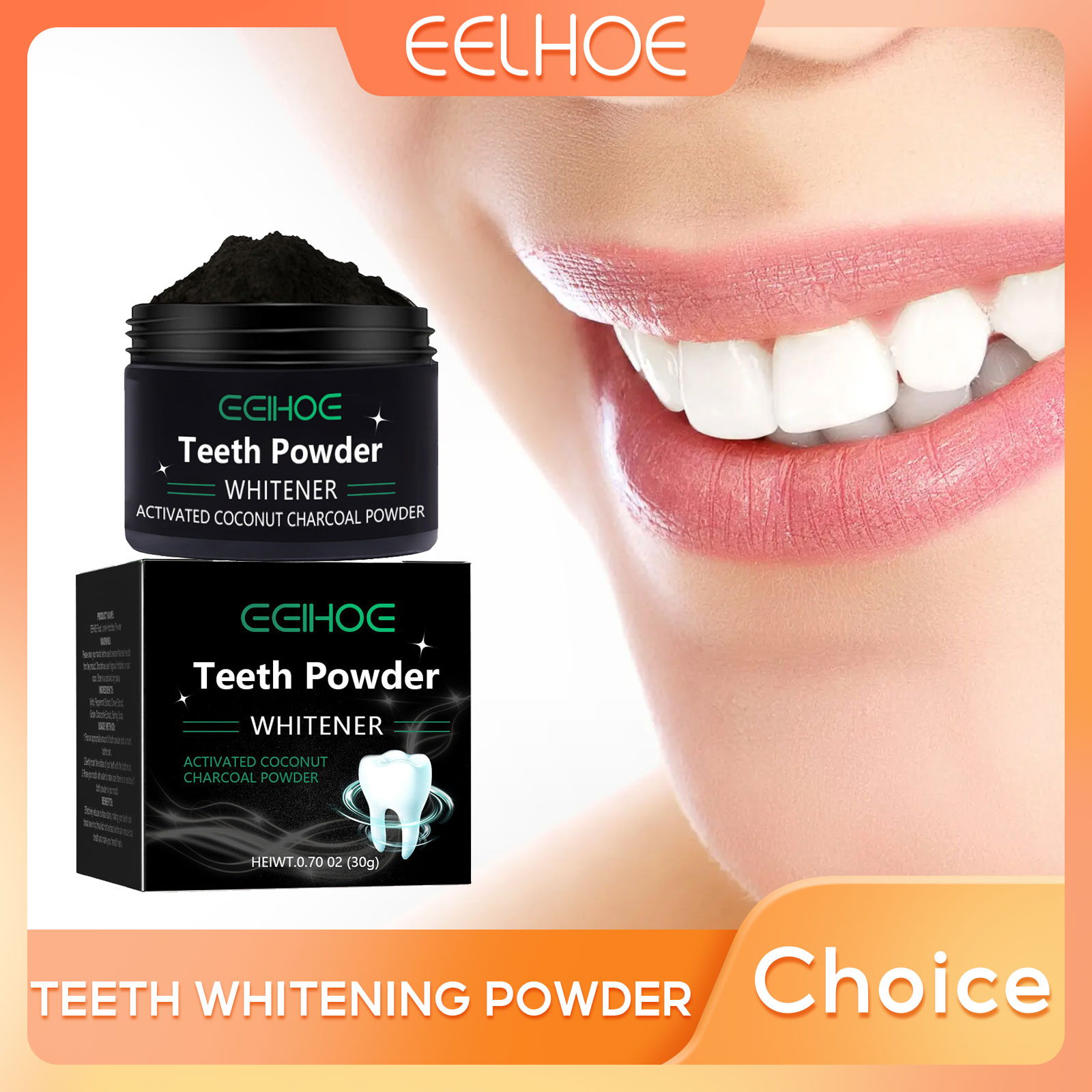 EELHOE-polvo de carbón para pr - Whitening Powder Activated reseña y precio