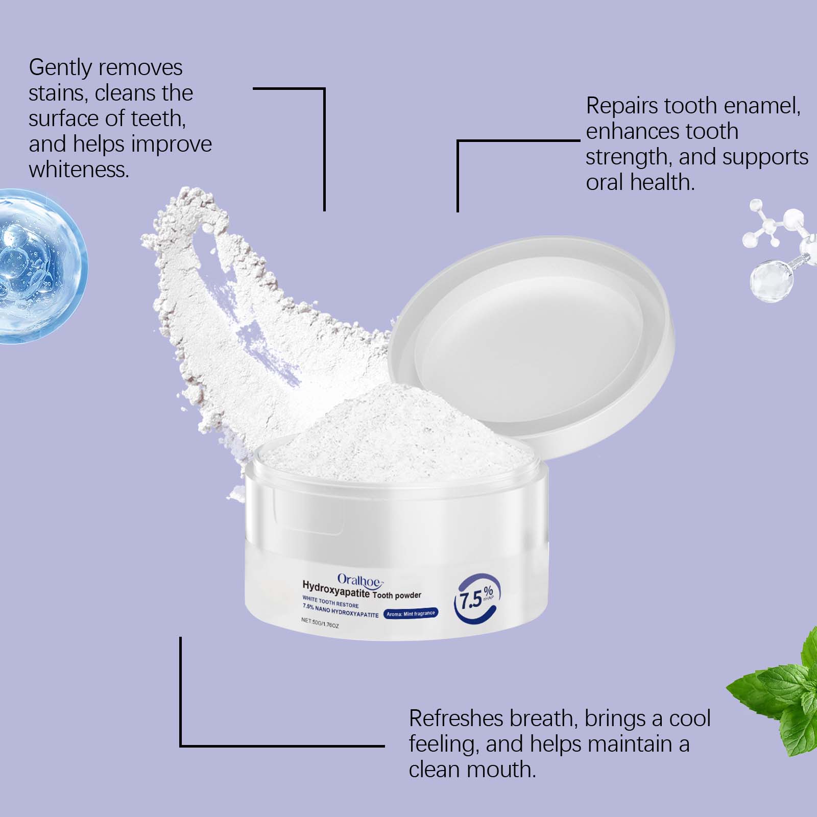 Cuidado delicado de los diente - Teeth Whitening Oil Pulling reseña y precio